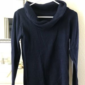 Cowl neck navy